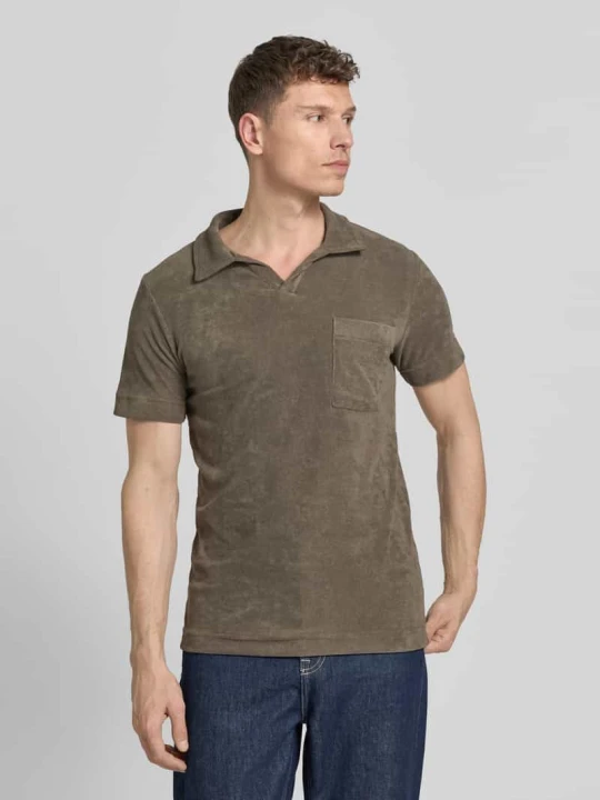 Zdjęcie produktu koszulka polo o kroju relaxed fit z dekoltem w serek lindbergh