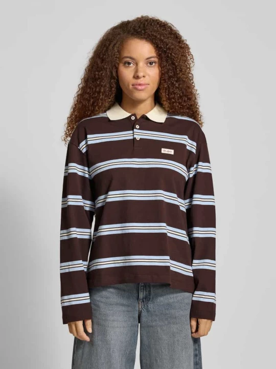 Zdjęcie produktu Koszulka polo o kroju relaxed fit z detalem z logo model ‘Jolina’ Oh April Niebieski