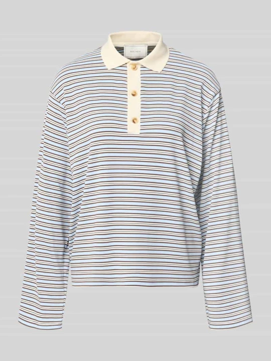 Zdjęcie produktu Koszulka polo o kroju relaxed fit z długimi rękawami NEO NOIR Niebieski