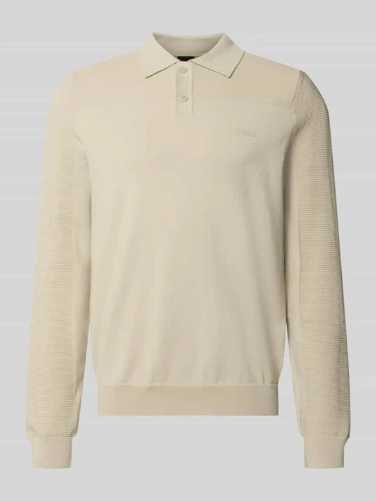 Zdjęcie produktu Koszulka polo o kroju relaxed fit z dodatkiem wełny model 'KN_Momentum-X PL' Boss Złamany biały