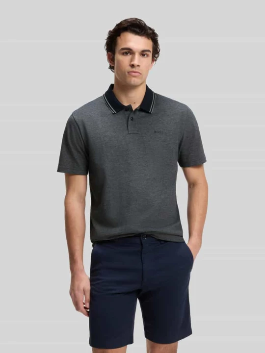 Zdjęcie produktu Koszulka polo o kroju relaxed fit z czystej bawełny model 'PEOXFORDNEW' Boss Ciemnoniebieski