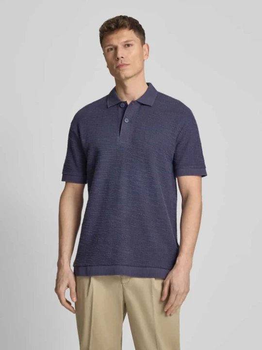Zdjęcie produktu Koszulka polo o kroju relaxed fit z Mieszanka bawełny Marc O'Polo Ciemnoniebieski