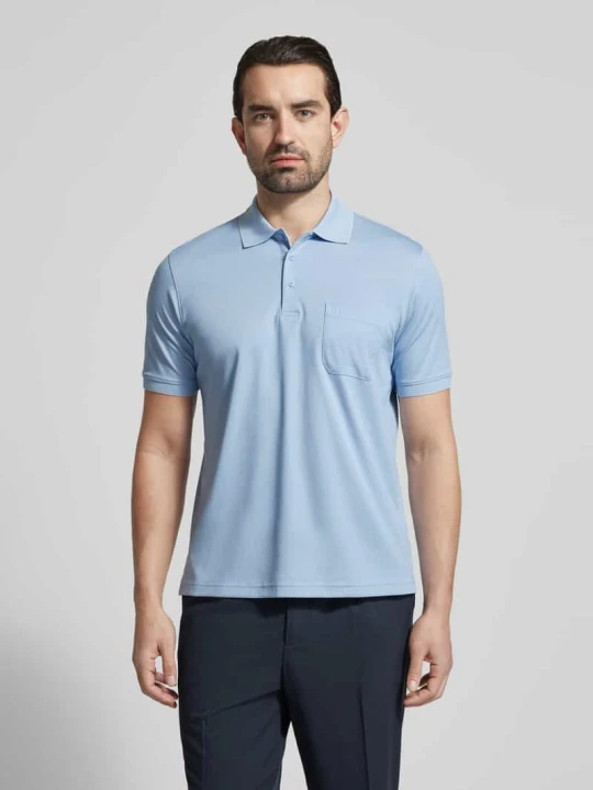 Zdjęcie produktu Koszulka polo o kroju relaxed fit z Mieszanka bawełny RAGMAN Jasnoniebieski