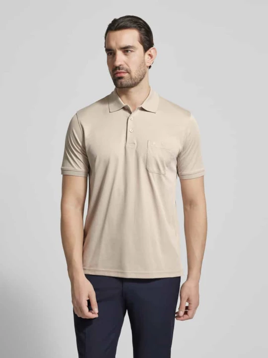 Zdjęcie produktu Koszulka polo o kroju relaxed fit z Mieszanka bawełny RAGMAN Beżowy