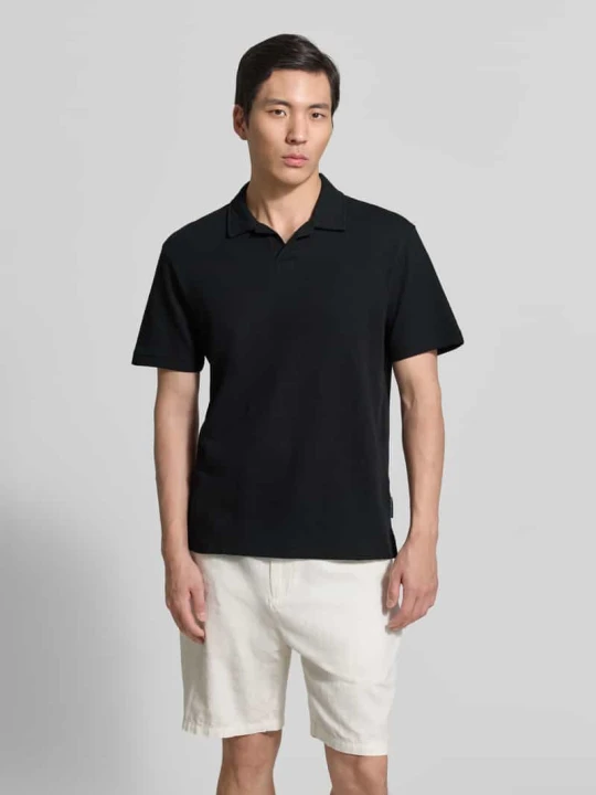 Zdjęcie produktu Koszulka polo o kroju relaxed fit z Mieszanka bawełny Tom Tailor Czarny
