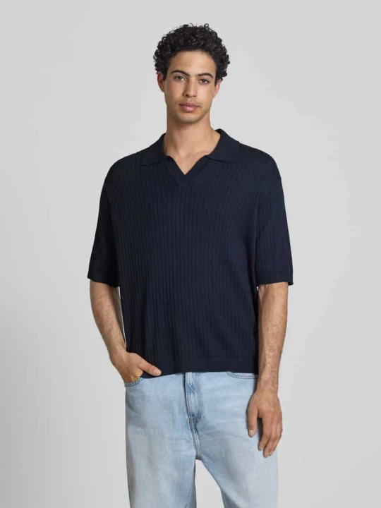 Zdjęcie produktu Koszulka polo o kroju relaxed fit z mieszanka wiskozy model 'FLINT' Only & Sons Granatowy