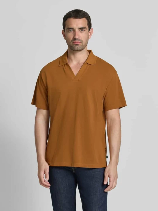 Zdjęcie produktu Koszulka polo o kroju relaxed fit z pikowanej dzianiny (pique) Scotch & Soda Camel