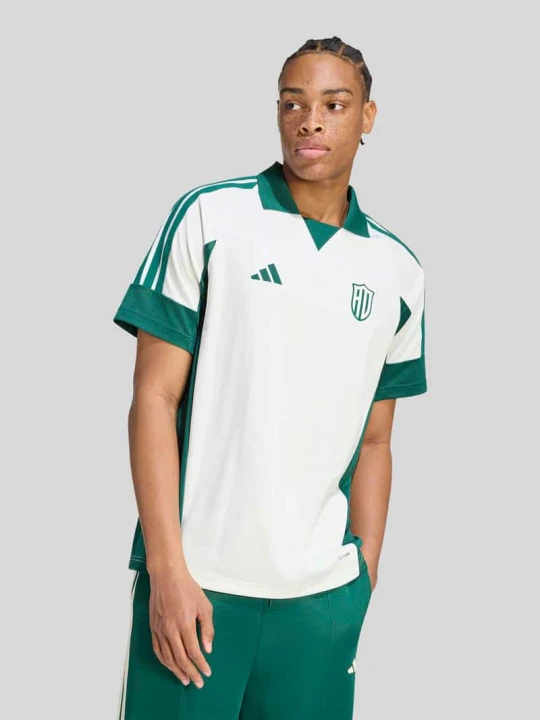 Zdjęcie produktu Koszulka polo o kroju relaxed fit z wyhaftowanym logo Adidas Złamany biały