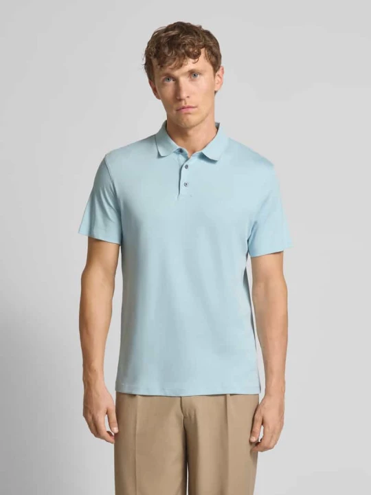 Zdjęcie produktu Koszulka polo o kroju relaxed fit z wyhaftowanym logo model ‘SUPIMA’ Calvin Klein Jasnoniebieski