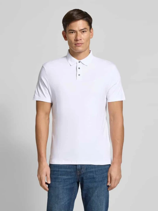 Zdjęcie produktu Koszulka polo o kroju relaxed fit z wyhaftowanym logo model ‘SUPIMA’ Calvin Klein Biały