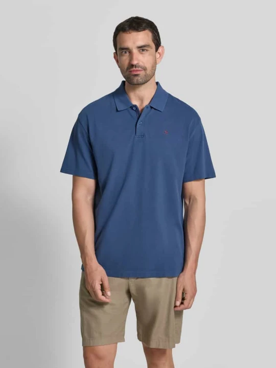 Zdjęcie produktu Koszulka polo o kroju relaxed fit z wyhaftowanym logo Scotch & Soda Granatowy