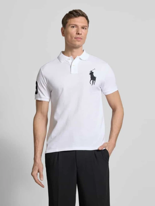 Zdjęcie produktu Koszulka polo o kroju shaped fit z czystej bawełny Polo Ralph Lauren Biały