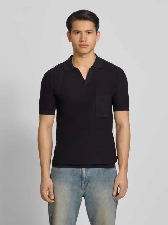 Zdjęcie produktu Koszulka polo o kroju slim fit o wyglądzie dzianiny Replay Czarny