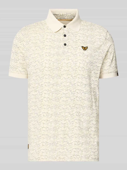 Zdjęcie produktu koszulka polo o kroju slim fit we wzorze na całej powierzchni PME Legend Złamany biały