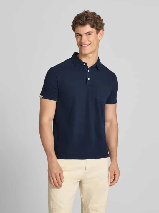 Zdjęcie produktu Koszulka polo o kroju slim fit z brustaszą Superdry Granatowy