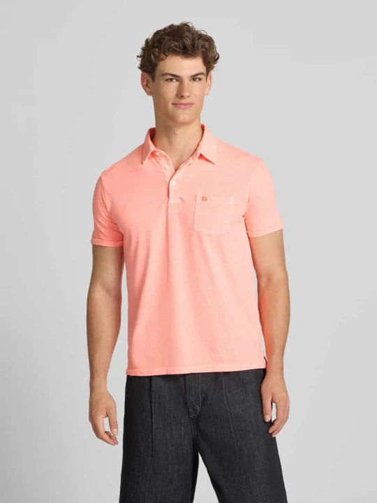 Zdjęcie produktu Koszulka polo o kroju slim fit z brustaszą Superdry Koralowy
