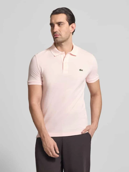 Zdjęcie produktu Koszulka polo o kroju slim fit z czystej bawełny Lacoste Jasnoróżowy