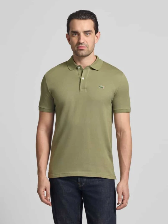 Zdjęcie produktu Koszulka polo o kroju slim fit z czystej bawełny Lacoste Oliwkowy