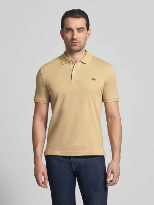 Zdjęcie produktu Koszulka polo o kroju slim fit z czystej bawełny Lacoste Beżowy