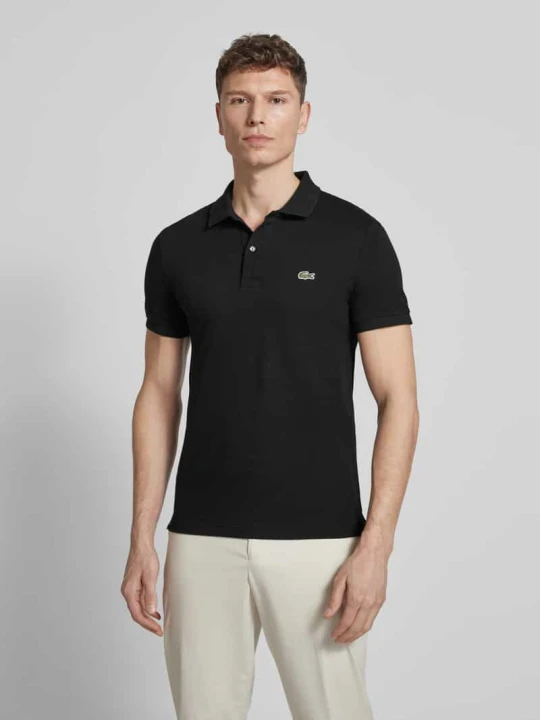 Zdjęcie produktu Koszulka polo o kroju slim fit z czystej bawełny Lacoste Czarny