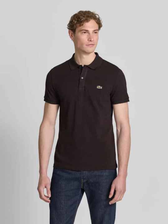 Zdjęcie produktu Koszulka polo o kroju slim fit z czystej bawełny Lacoste Czekoladowy