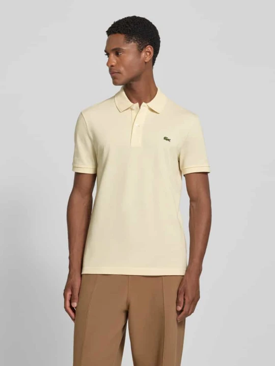 Zdjęcie produktu Koszulka polo o kroju slim fit z czystej bawełny Lacoste Beżowy melanż