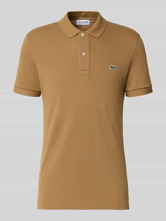 Zdjęcie produktu Koszulka polo o kroju slim fit z czystej bawełny Lacoste Orzechowy