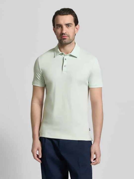 Zdjęcie produktu Koszulka polo o kroju slim fit z czystej Bawełna Model 'PALOSH 30' Boss Miętowy