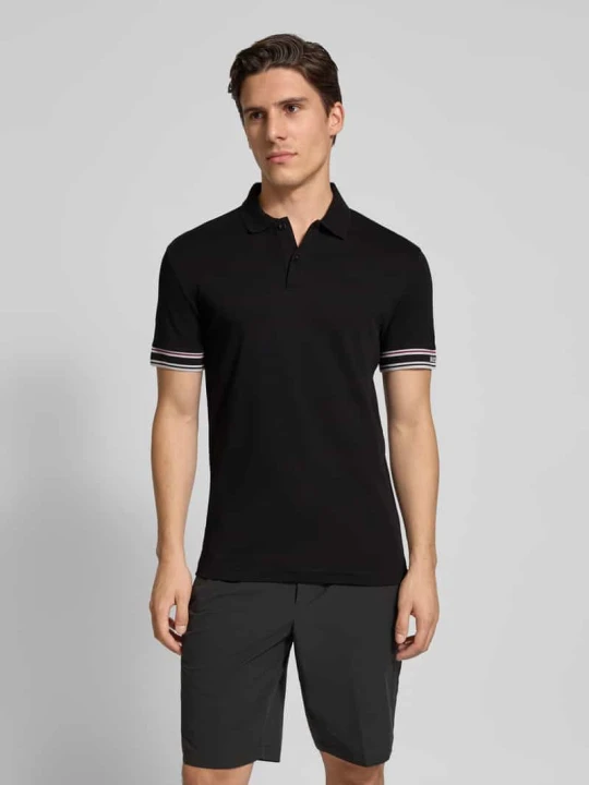 Zdjęcie produktu Koszulka polo o kroju slim fit z czystej bawełny model ‘POLO ZONE’ Boss Czarny