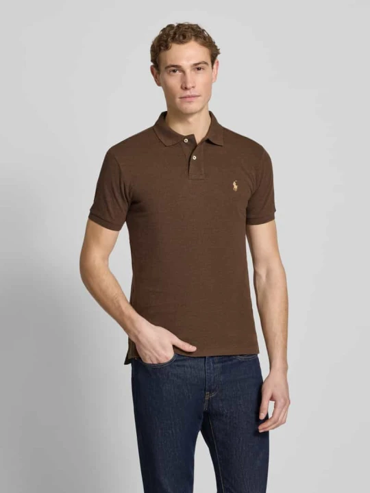 Zdjęcie produktu Koszulka polo o kroju slim fit z czystej bawełny Polo Ralph Lauren Średniobrązowy
