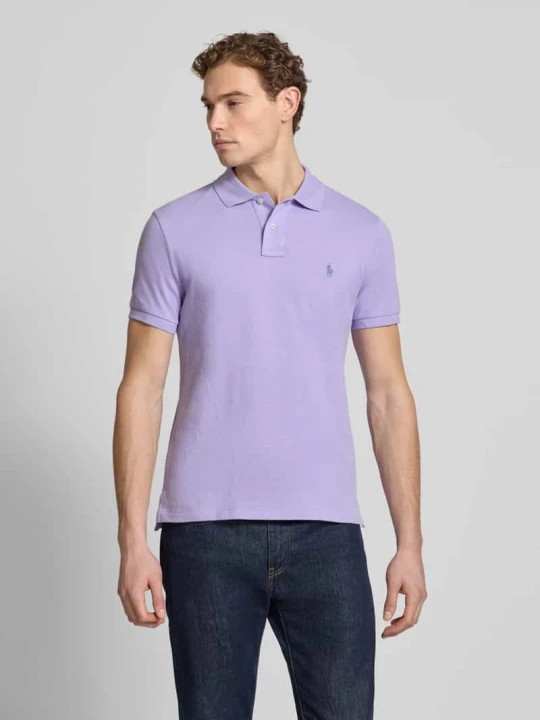 Zdjęcie produktu Koszulka polo o kroju slim fit z czystej bawełny Polo Ralph Lauren Fioletowy