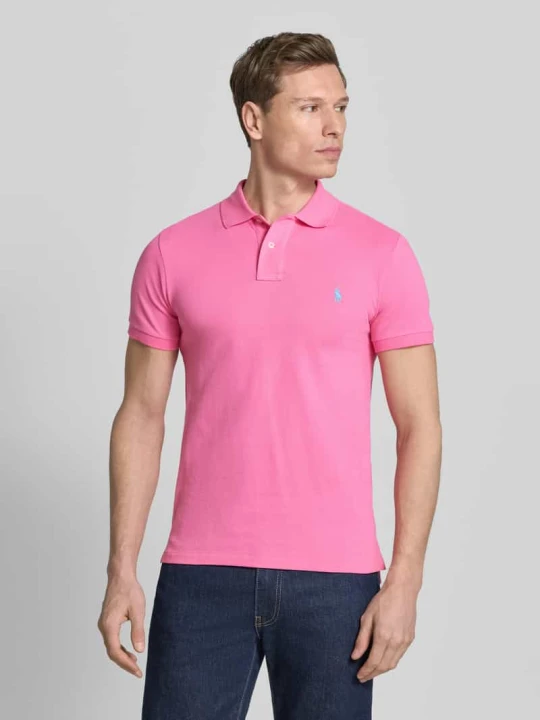 Zdjęcie produktu Koszulka polo z czystej bawełny o kroju slim fit Polo Ralph Lauren Mocnoróżowy