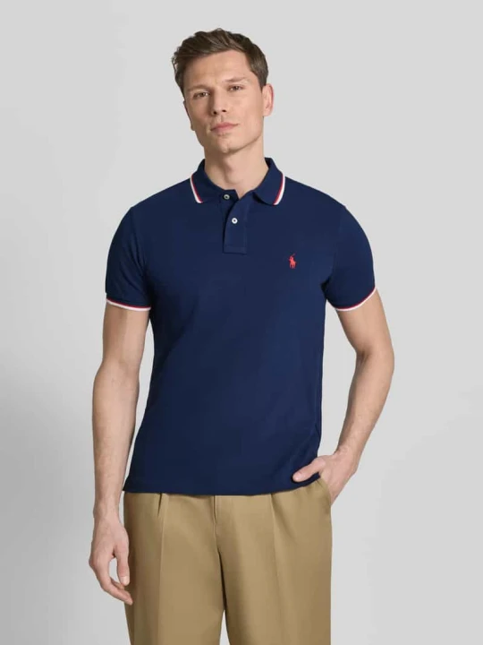 Zdjęcie produktu Koszulka polo o kroju slim fit z czystej bawełny Polo Ralph Lauren Granatowy
