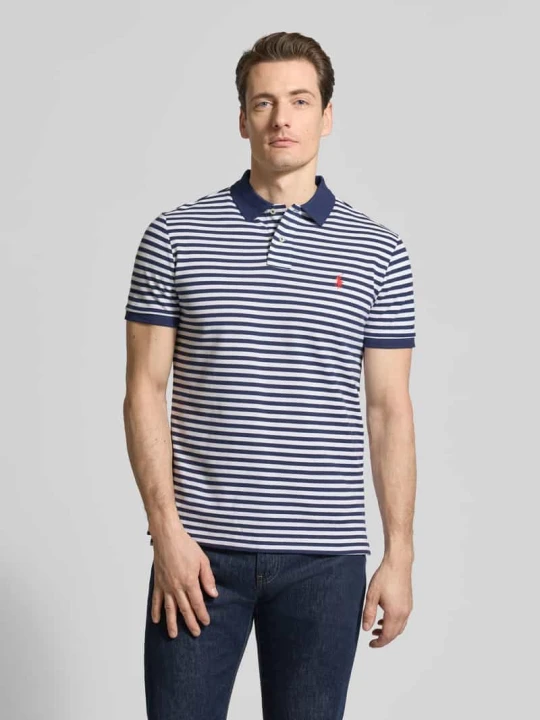 Zdjęcie produktu Koszulka polo o kroju slim fit z czystej bawełny Polo Ralph Lauren Granatowy