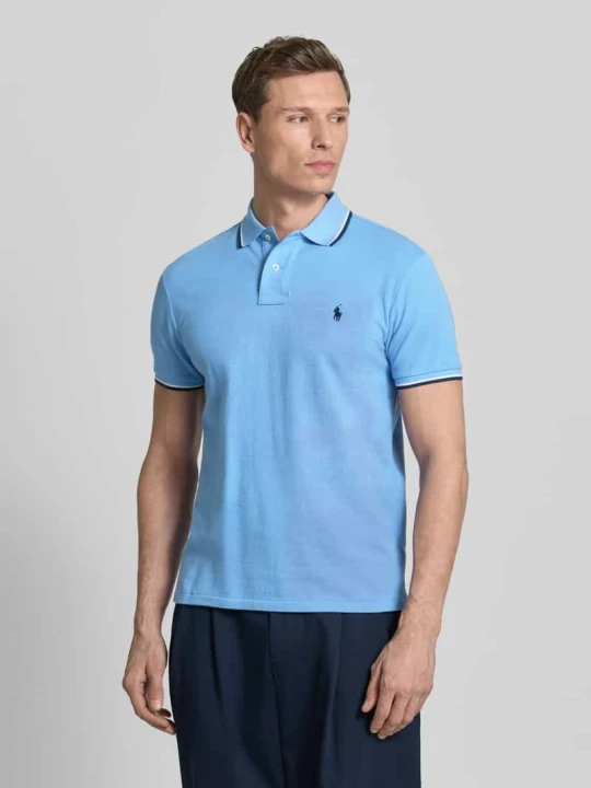 Zdjęcie produktu Koszulka polo o kroju slim fit z czystej bawełny Polo Ralph Lauren Błękitny