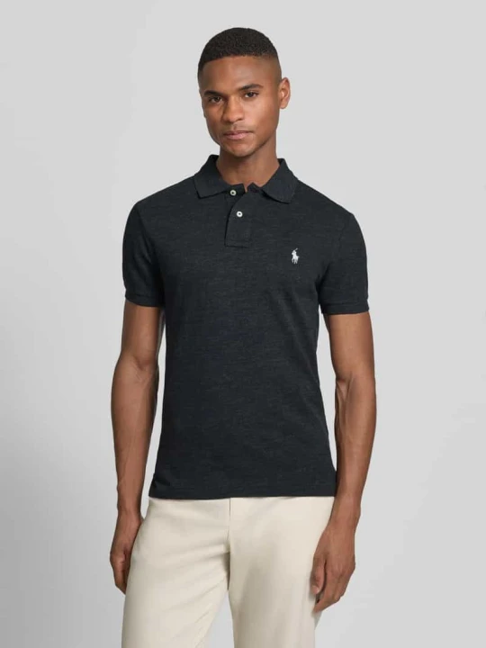 Zdjęcie produktu Koszulka polo z czystej bawełny o kroju slim fit Polo Ralph Lauren Czarny