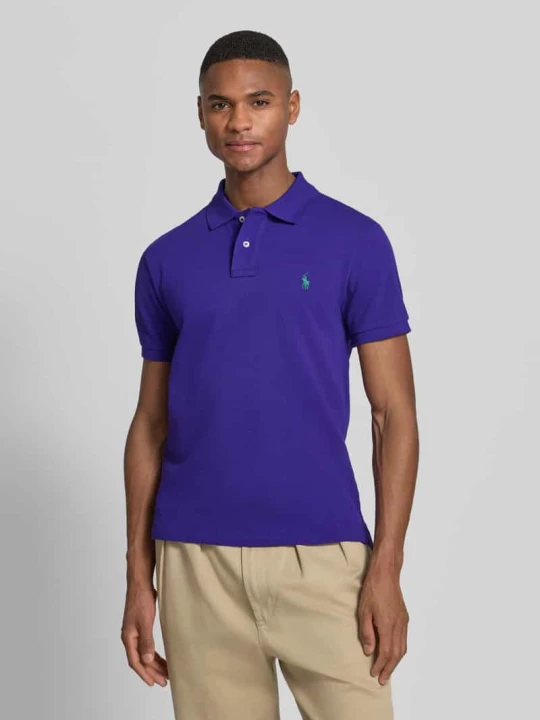 Zdjęcie produktu Koszulka polo o kroju slim fit z czystej bawełny Polo Ralph Lauren Purpurowy