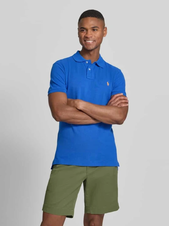 Zdjęcie produktu Koszulka polo o kroju slim fit z czystej bawełny Polo Ralph Lauren Niebieski