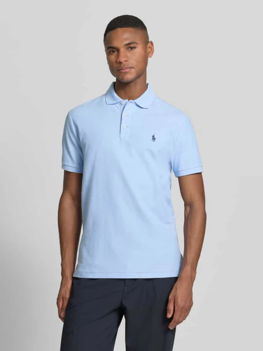 Zdjęcie produktu Koszulka polo o kroju slim fit z czystej bawełny Polo Ralph Lauren Błękitny