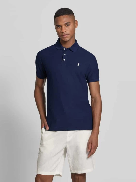 Zdjęcie produktu Koszulka polo o kroju slim fit z czystej bawełny Polo Ralph Lauren Granatowy