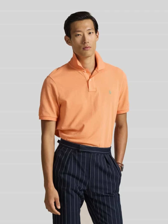 Zdjęcie produktu Koszulka polo z czystej bawełny o kroju slim fit Polo Ralph Lauren Pomarańczowy