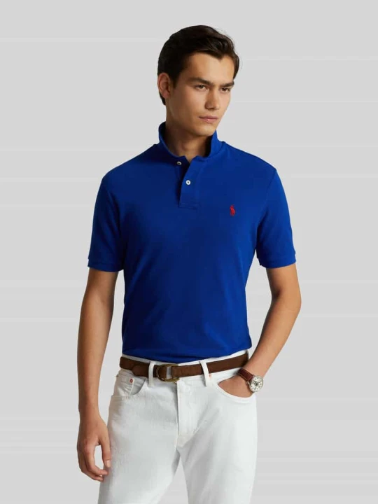 Zdjęcie produktu Koszulka polo o kroju slim fit z czystej bawełny Polo Ralph Lauren Królewski niebieski
