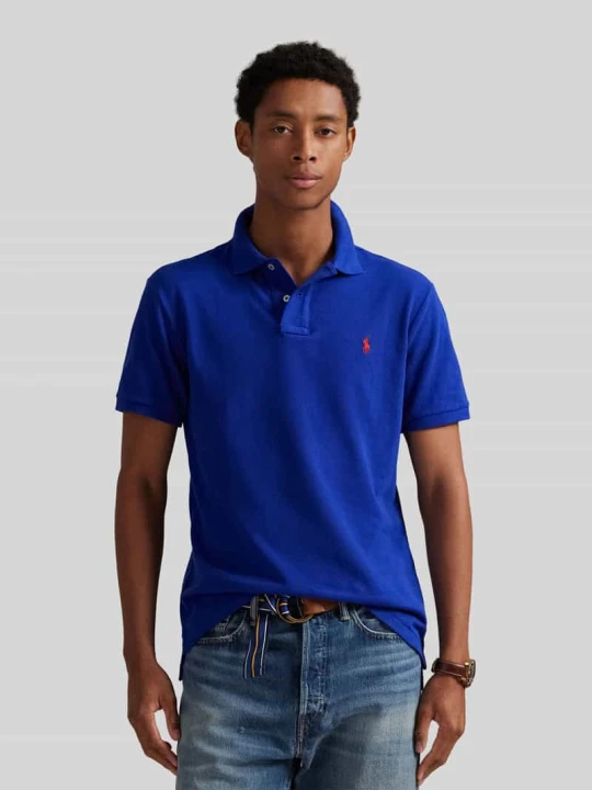 Zdjęcie produktu Koszulka polo o kroju slim fit z czystej bawełny Polo Ralph Lauren Królewski niebieski melanż