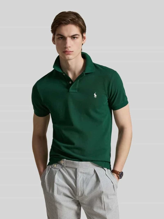 Zdjęcie produktu Koszulka polo o kroju slim fit z czystej bawełny Polo Ralph Lauren Ciemnozielony