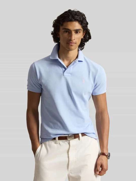 Zdjęcie produktu Koszulka polo o kroju slim fit z czystej bawełny Polo Ralph Lauren Jasnoniebieski