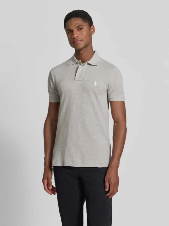 Zdjęcie produktu Koszulka polo o kroju slim fit z czystej bawełny Polo Ralph Lauren Jasnoszary melanż