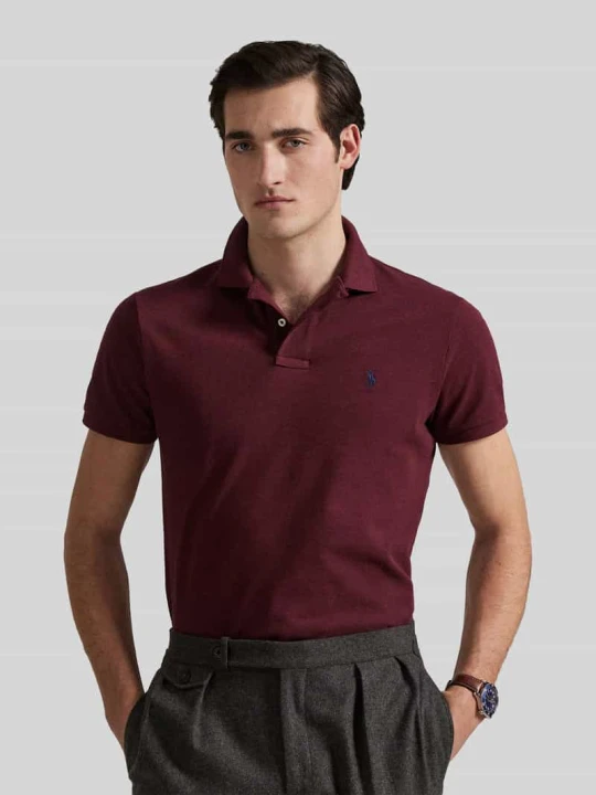 Zdjęcie produktu Koszulka polo o kroju slim fit z czystej bawełny Polo Ralph Lauren Bordowy