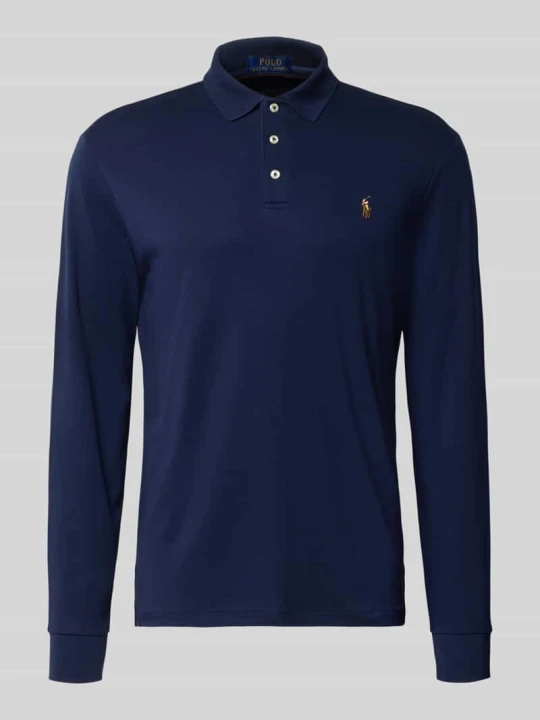 Zdjęcie produktu Koszulka polo o kroju slim fit z czystej bawełny Polo Ralph Lauren Granatowy