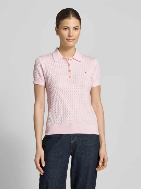 Zdjęcie produktu Koszulka polo o kroju slim fit z czystej bawełny Tommy Hilfiger Różowy