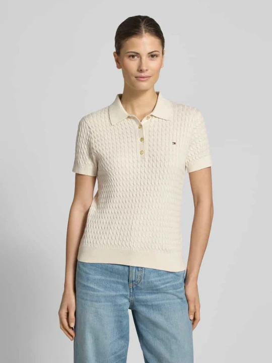 Zdjęcie produktu Koszulka polo o kroju slim fit z czystej bawełny Tommy Hilfiger Biały